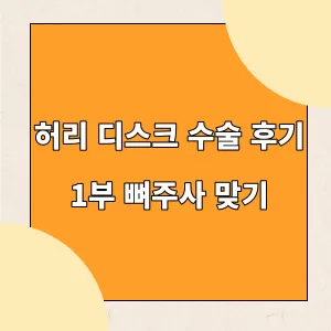 허리-디스크-수술-후기_1부-뼈주사-맞기