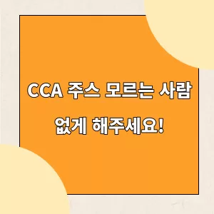 CCA 주스 모르는 사람 없게 해주세요_표지